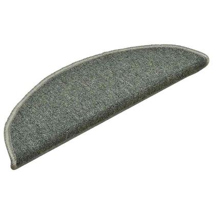 Stair Mats 30 pcs 56x17x3 cm Dark Green Half Round