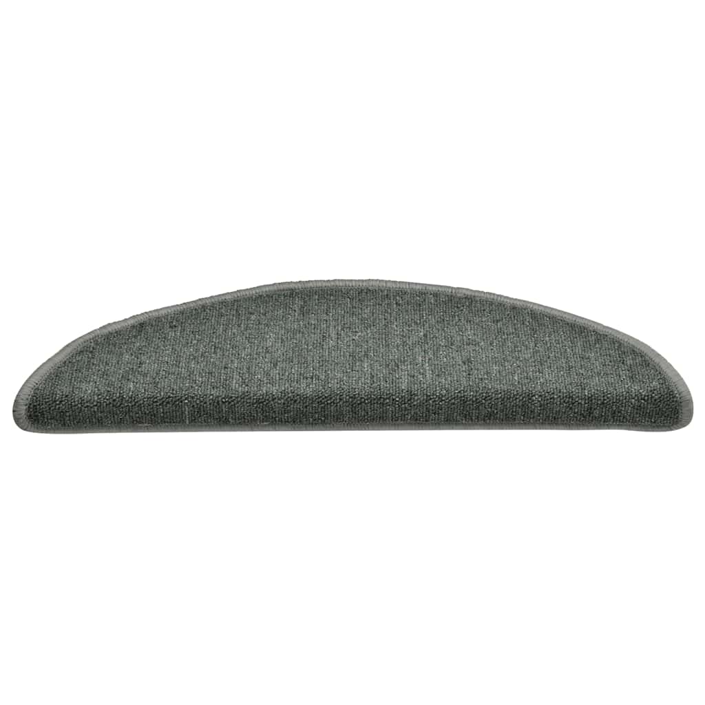 Stair Mats 30 pcs 56x17x3 cm Dark Green Half Round