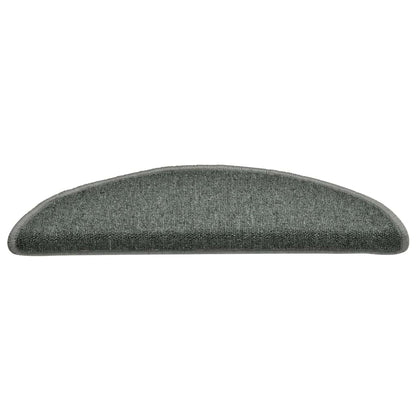 Stair Mats 30 pcs 56x17x3 cm Dark Green Half Round