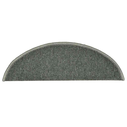 Stair Mats 30 pcs 56x17x3 cm Dark Green Half Round