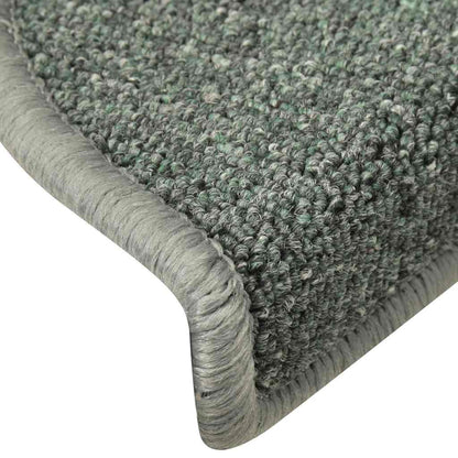 Stair Mats 30 pcs 56x17x3 cm Dark Green Half Round