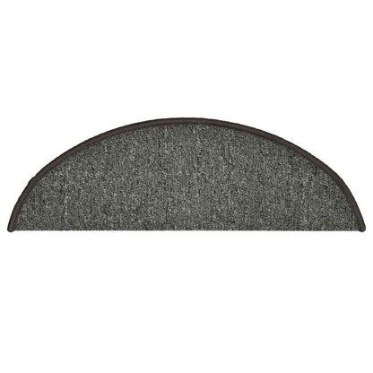 Stair Mats 30 pcs 56x17x3 cm Dark Grey Half Round