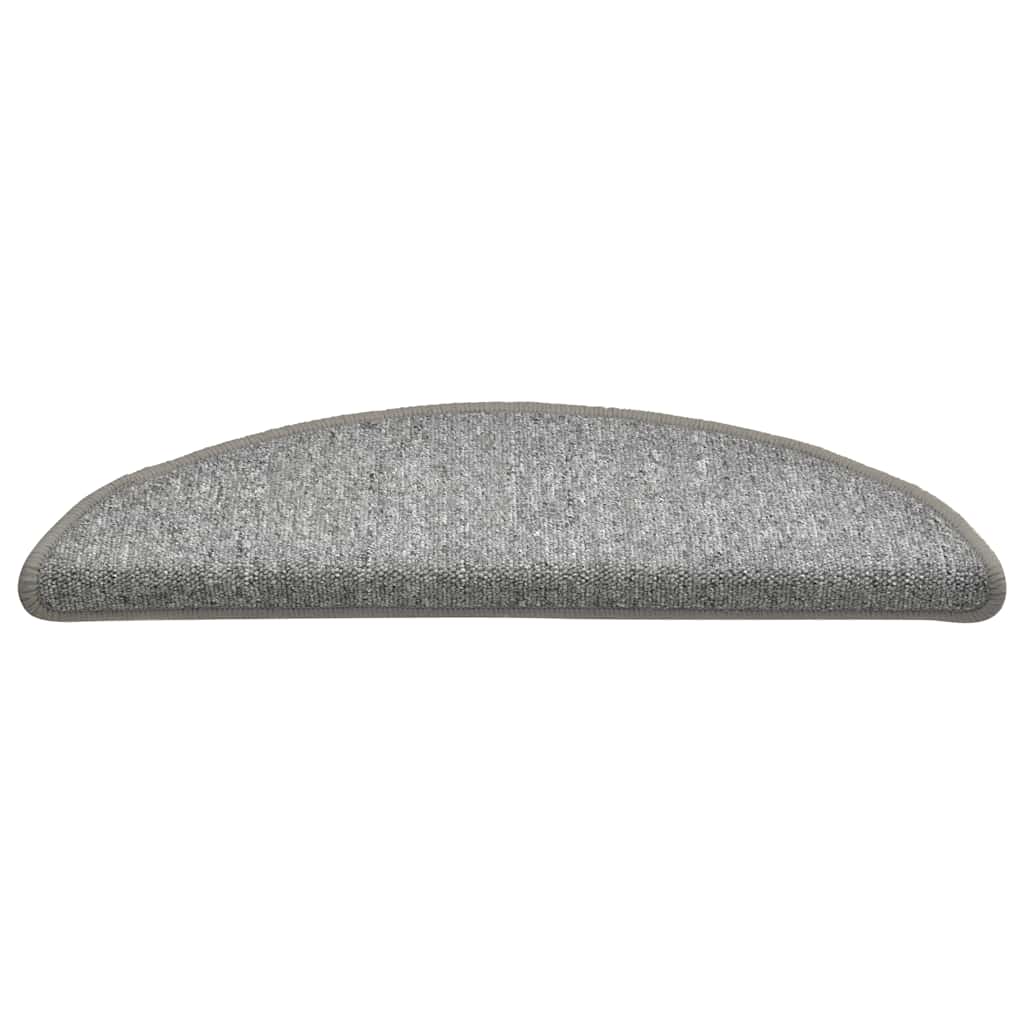 Stair Mats 30 pcs 56x17x3 cm Light Grey Half Round