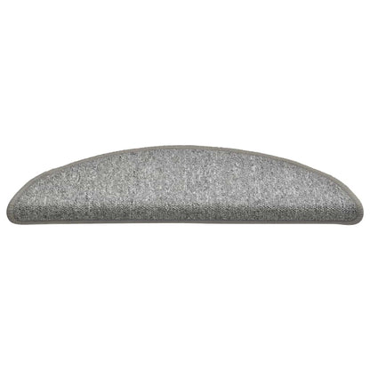 Stair Mats 30 pcs 56x17x3 cm Light Grey Half Round
