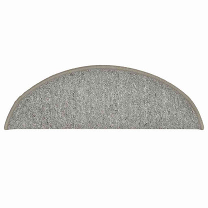 Stair Mats 30 pcs 56x17x3 cm Light Grey Half Round