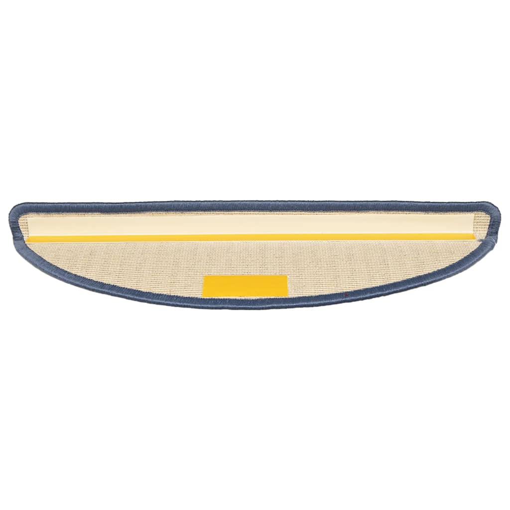 Stair Mats 30 pcs 56x17x3 cm Light Grey and Blue Half Round