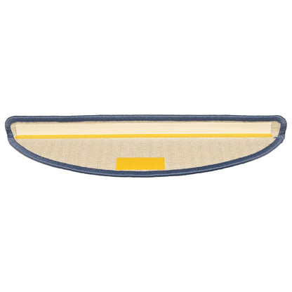 Stair Mats 30 pcs 56x17x3 cm Light Grey and Blue Half Round