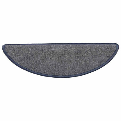 Stair Mats 30 pcs 56x17x3 cm Light Grey and Blue Half Round