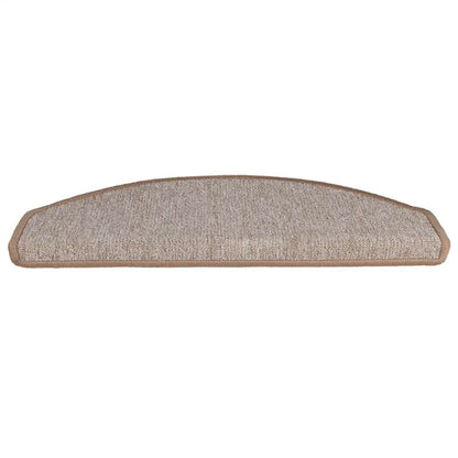 Stair Mats 30 pcs 65x24x4 cm Light Brown Half Round Large