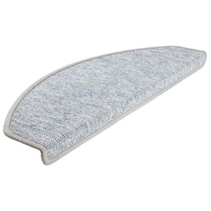 Stair Mats 30 pcs 65x24x4 cm Light Grey Half Round Large