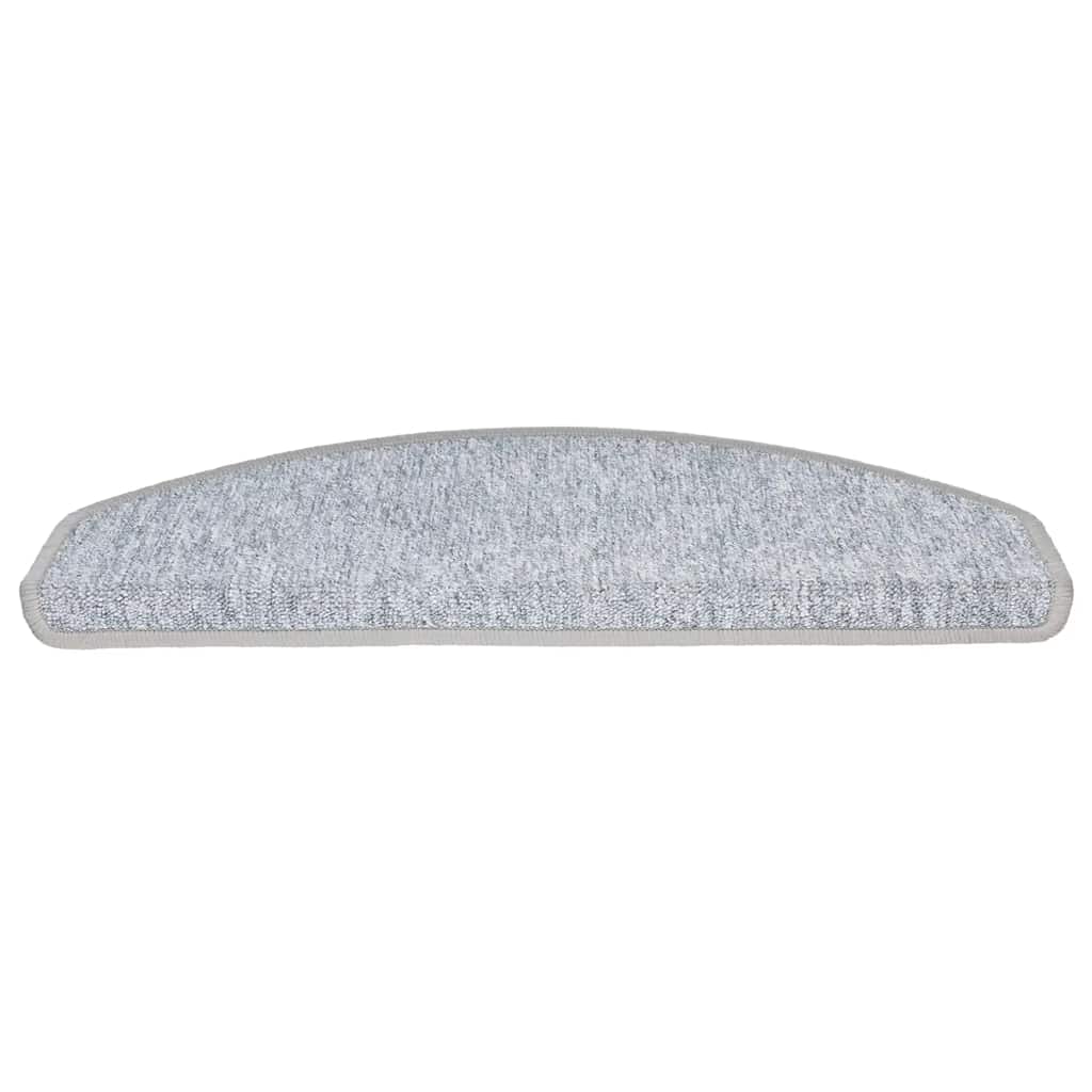 Stair Mats 30 pcs 65x24x4 cm Light Grey Half Round Large