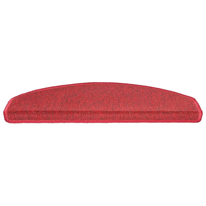 Stair Mats 30 pcs 65x24x4 cm Red Half Round Large