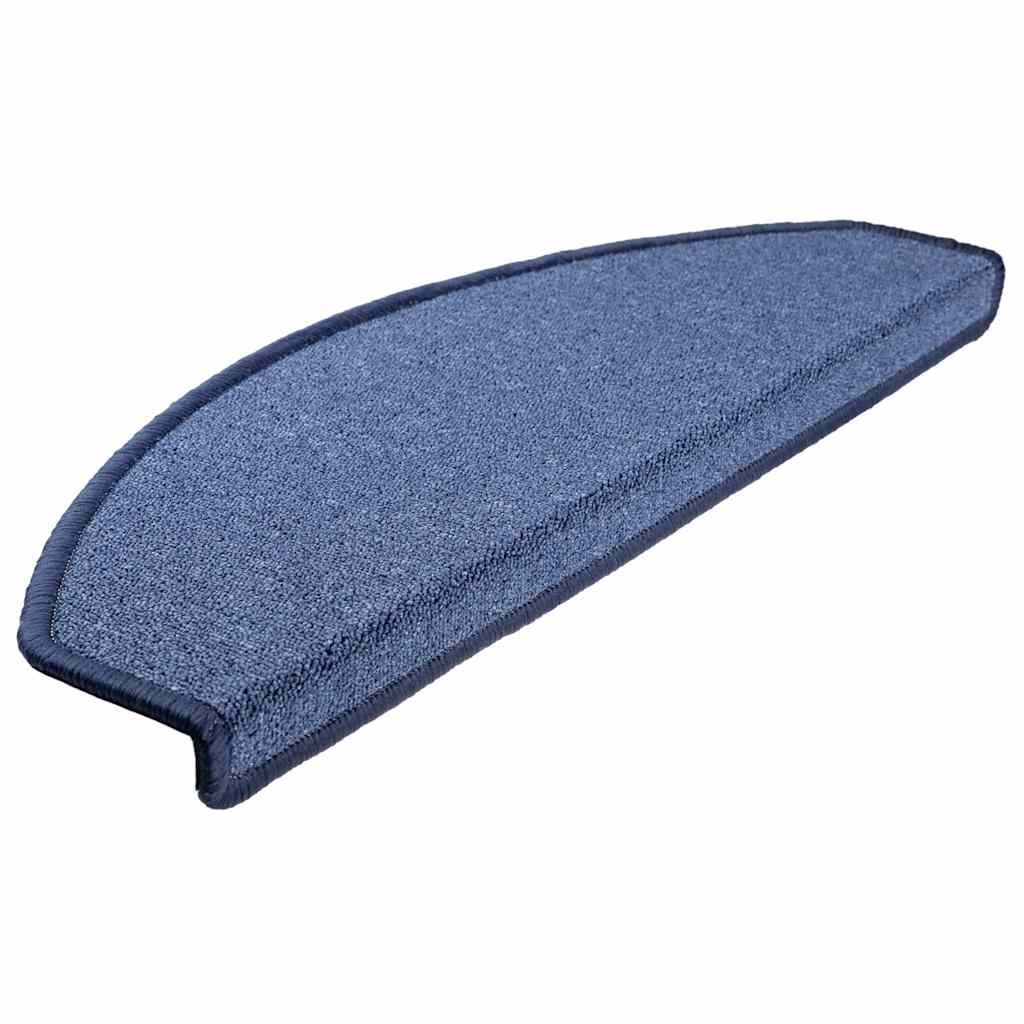 Stair Mats 30 pcs 65x24x4 cm Blue Half Round Large