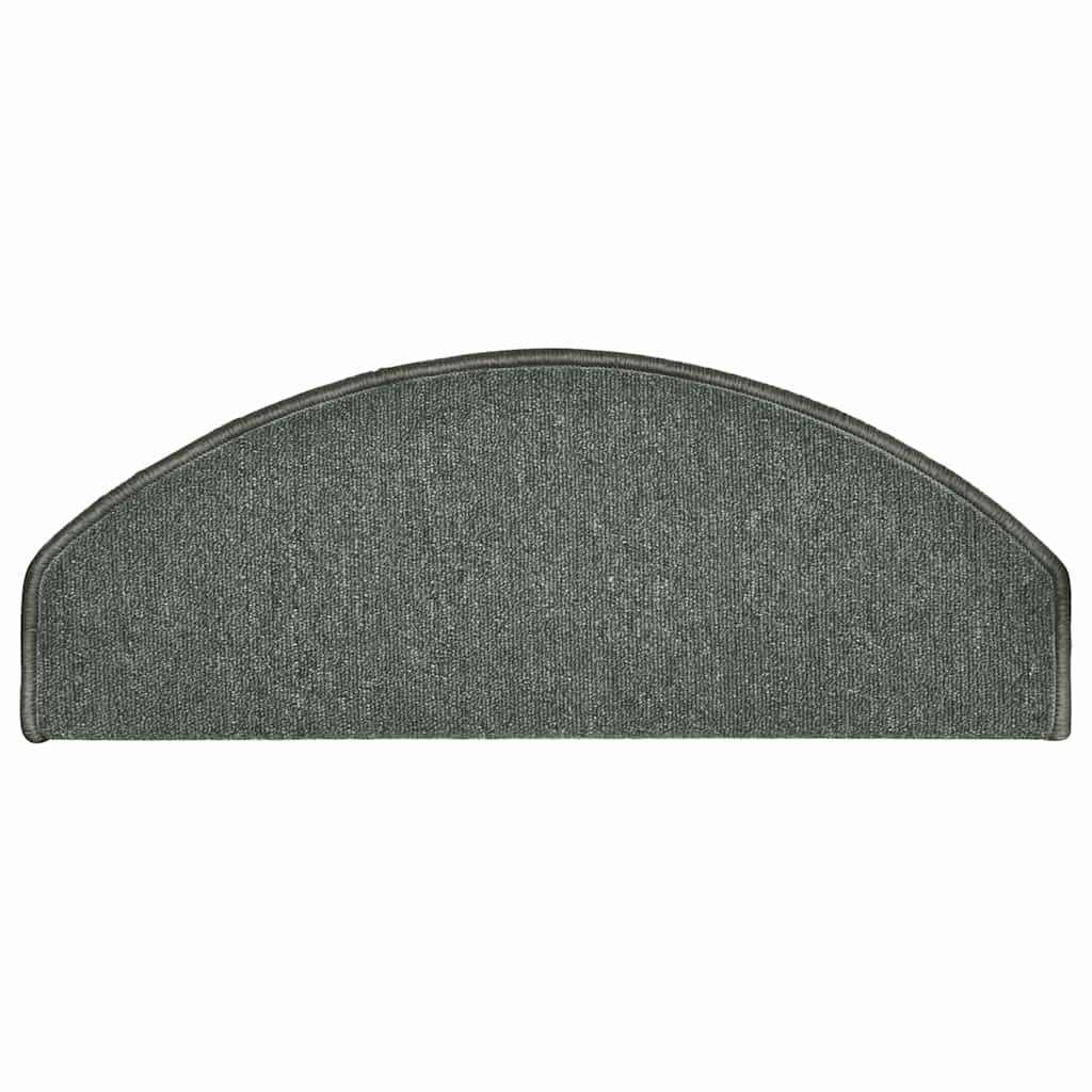 Stair Mats 30 pcs 65x24x4 cm Dark Green Half Round Large