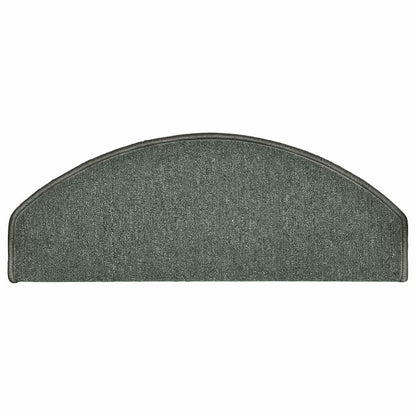 Stair Mats 30 pcs 65x24x4 cm Dark Green Half Round Large