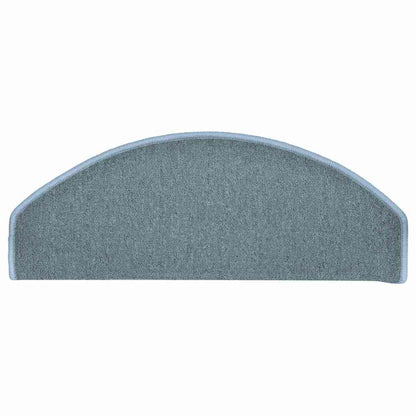 Stair Mats 30 pcs 65x24x4 cm Sea Blue Half Round Large