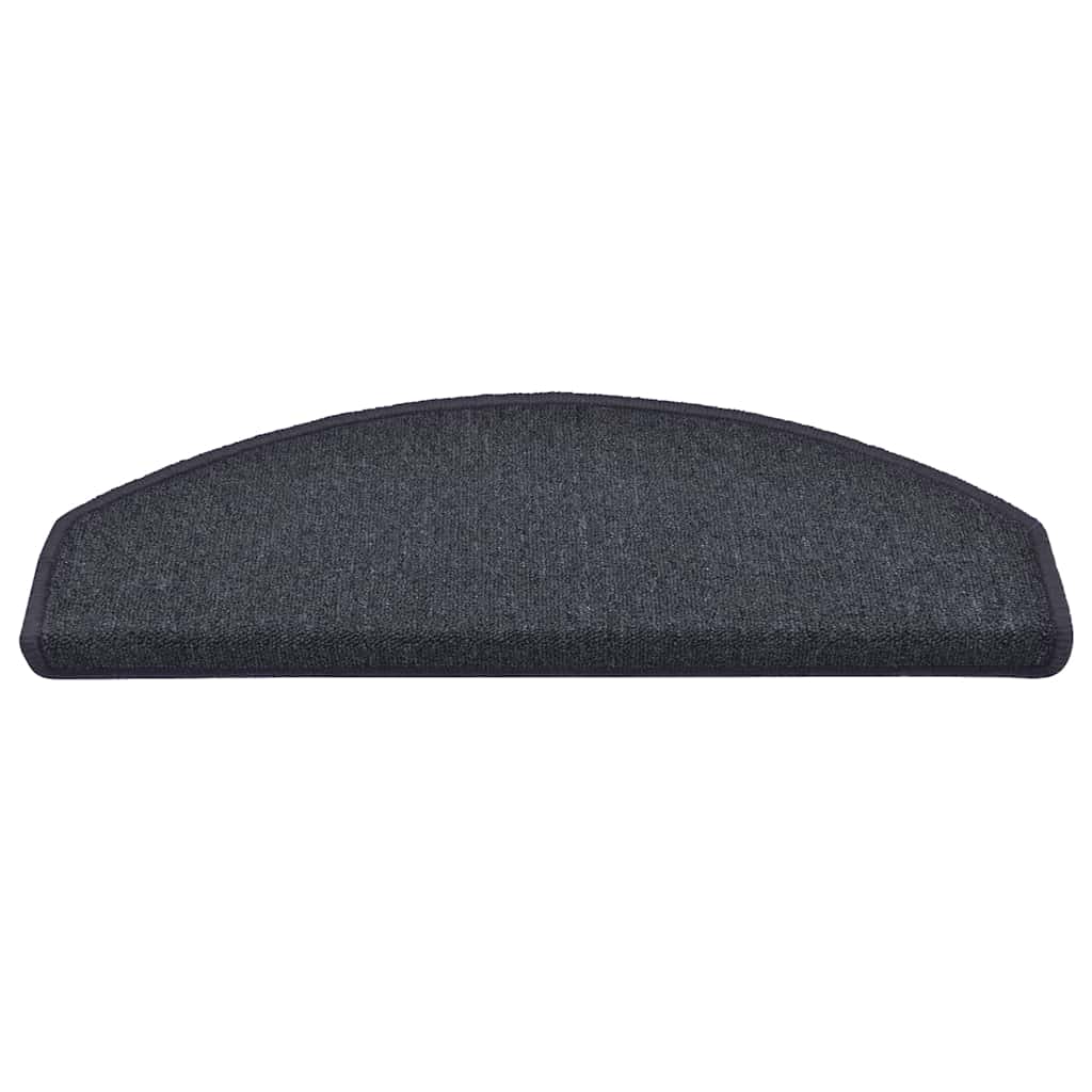 Stair Mats 30 pcs 65x24x4 cm Dark Grey and Blue Half Round Large