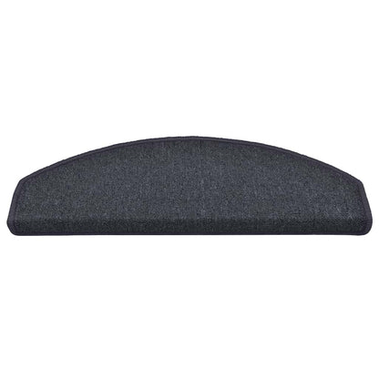 Stair Mats 30 pcs 65x24x4 cm Dark Grey and Blue Half Round Large