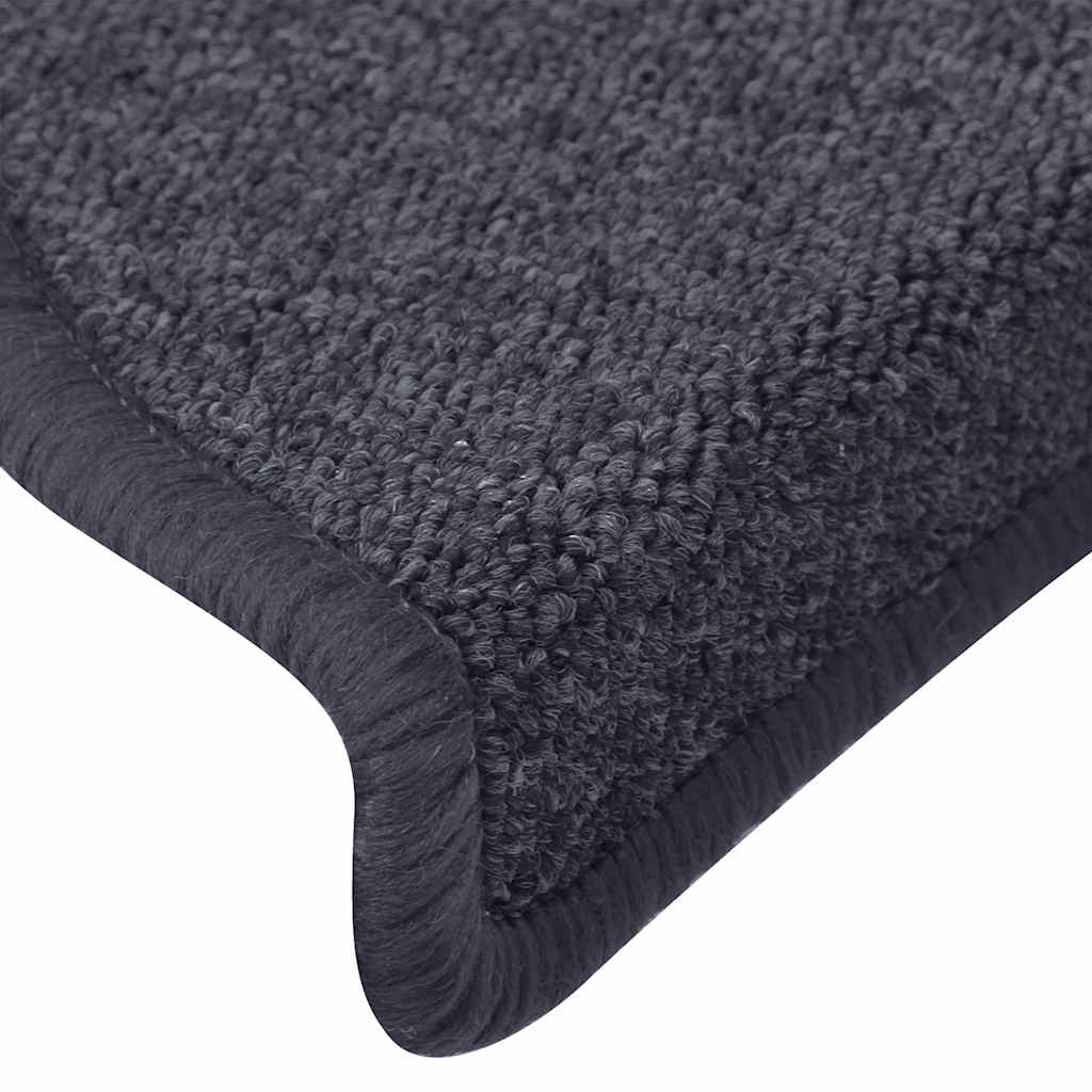 Stair Mats 30 pcs 65x24x4 cm Dark Grey and Blue Half Round Large
