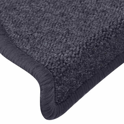 Stair Mats 30 pcs 65x24x4 cm Dark Grey and Blue Half Round Large