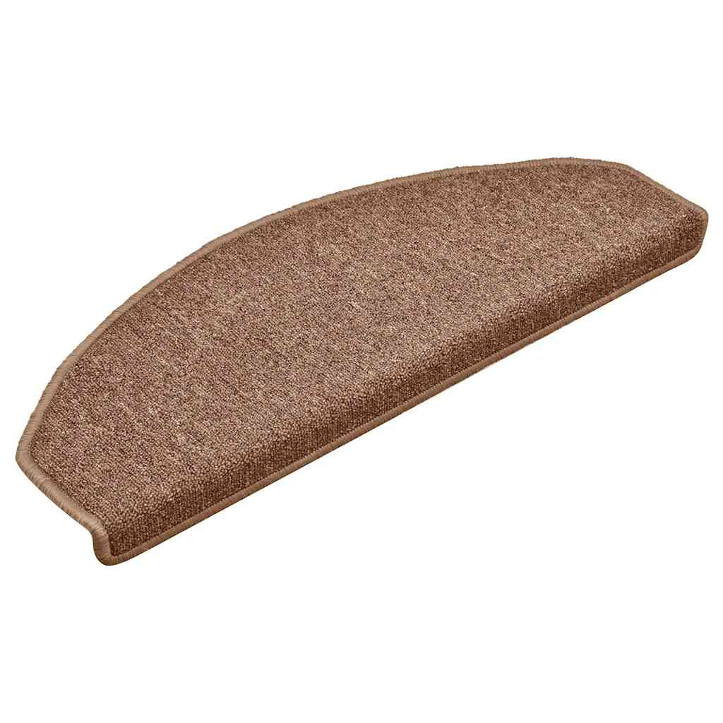 Stair Mats 30 pcs 65x24x4 cm Brown Half Round Large
