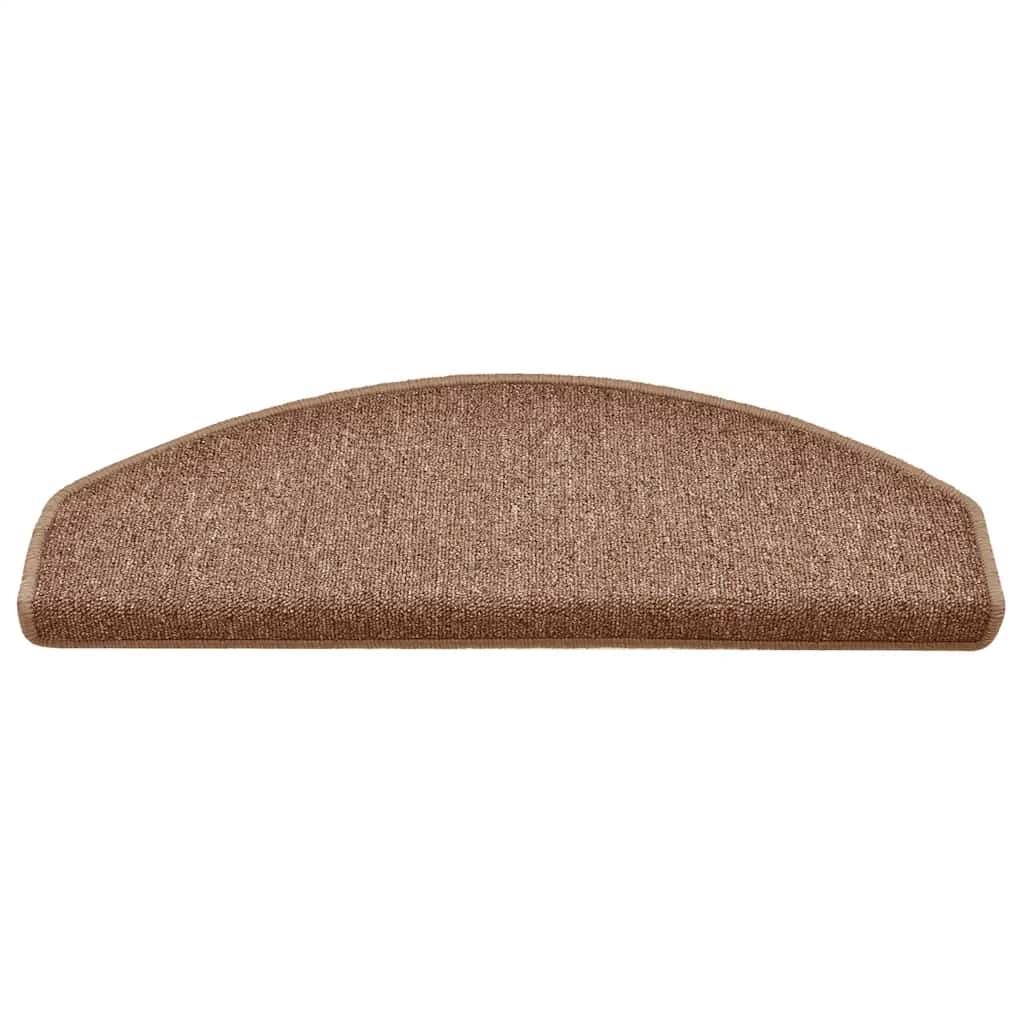 Stair Mats 30 pcs 65x24x4 cm Brown Half Round Large
