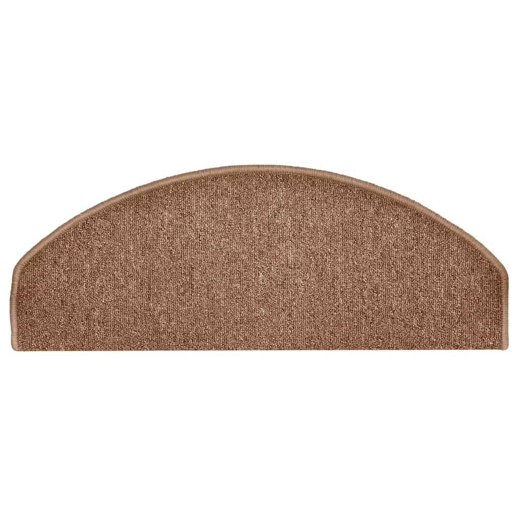 Stair Mats 30 pcs 65x24x4 cm Brown Half Round Large