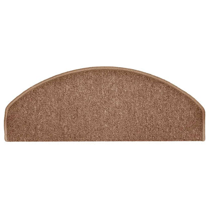 Stair Mats 30 pcs 65x24x4 cm Brown Half Round Large