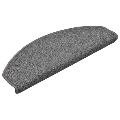 Stair Mats 30 pcs 65x24x4 cm Dark Grey Half Round Large