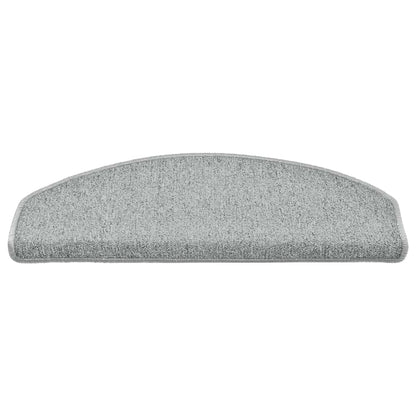 Stair Mats 30 pcs 65x24x4 cm Light Grey Half Round Large
