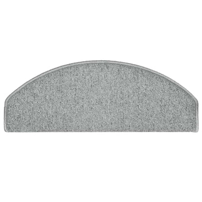Stair Mats 30 pcs 65x24x4 cm Light Grey Half Round Large