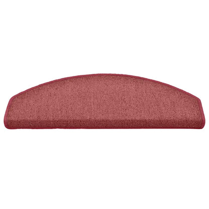 Stair Mats 30 pcs 65x24x4 cm Bordeaux Half Round Large