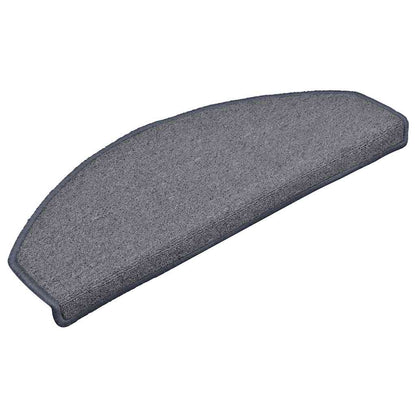 Stair Mats 30 pcs 65x24x4 cm Light Grey and Blue Half Round Large