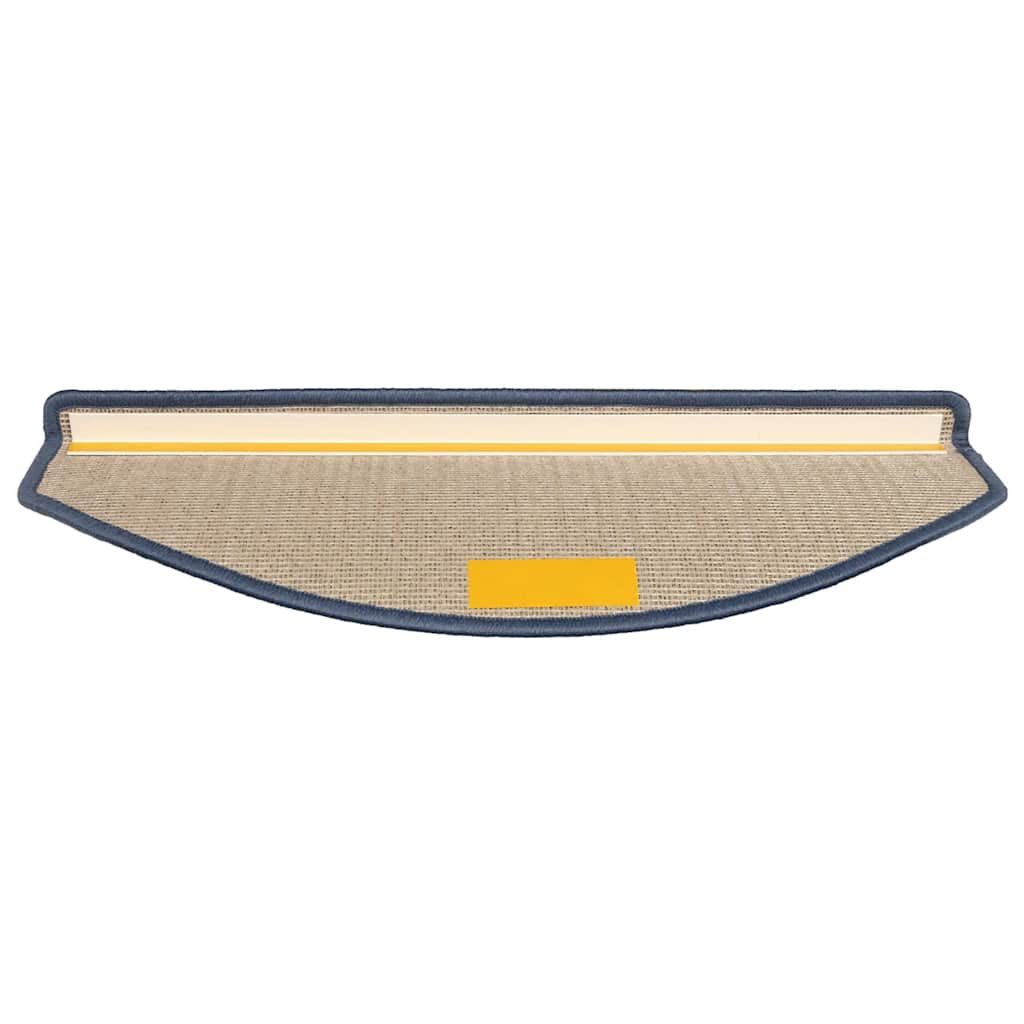 Stair Mats 30 pcs 65x24x4 cm Light Grey and Blue Half Round Large