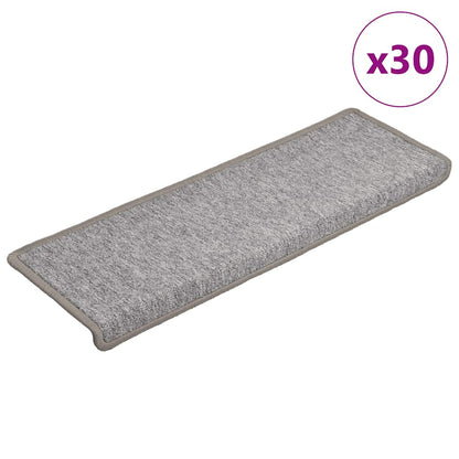 Stair Mats 30 pcs 65x21x4 cm Light Grey Rectangular Edge