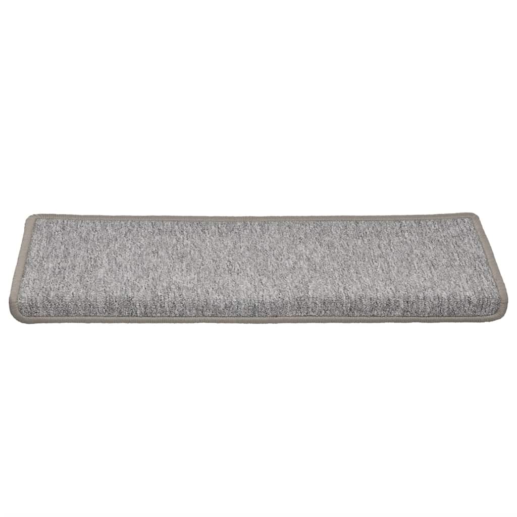 Stair Mats 30 pcs 65x21x4 cm Light Grey Rectangular Edge