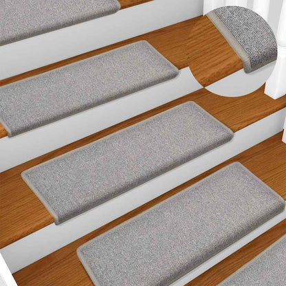 Stair Mats 30 pcs 65x21x4 cm Light Grey Rectangular Edge