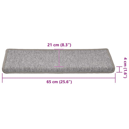 Stair Mats 30 pcs 65x21x4 cm Light Grey Rectangular Edge
