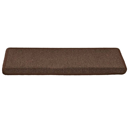 Stair Mats 30 pcs 65x21x4 cm Coffee Brown Rectangular Edge