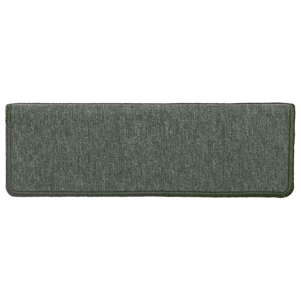 Stair Mats 30 pcs 65x21x4 cm Dark Green Rectangular Edge