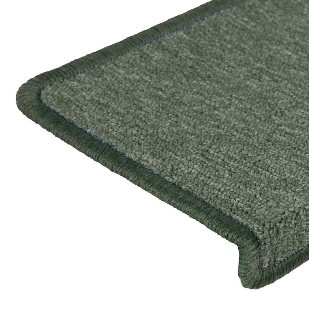 Stair Mats 30 pcs 65x21x4 cm Dark Green Rectangular Edge
