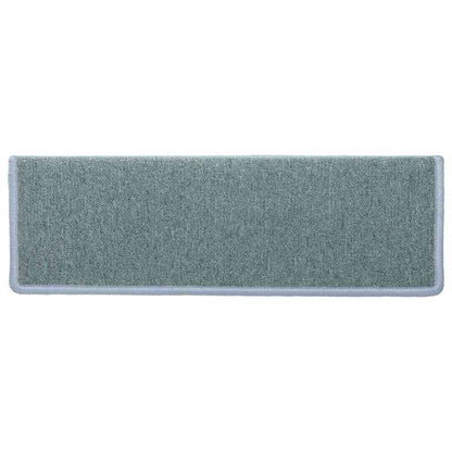 Stair Mats 30 pcs 65x21x4 cm Sea Blue Rectangular Edge