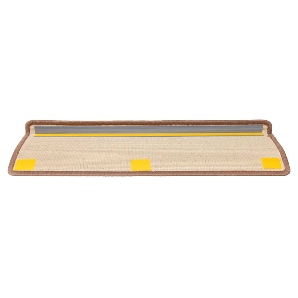 Stair Mats 30 pcs 65x21x4 cm Brown Rectangular Edge