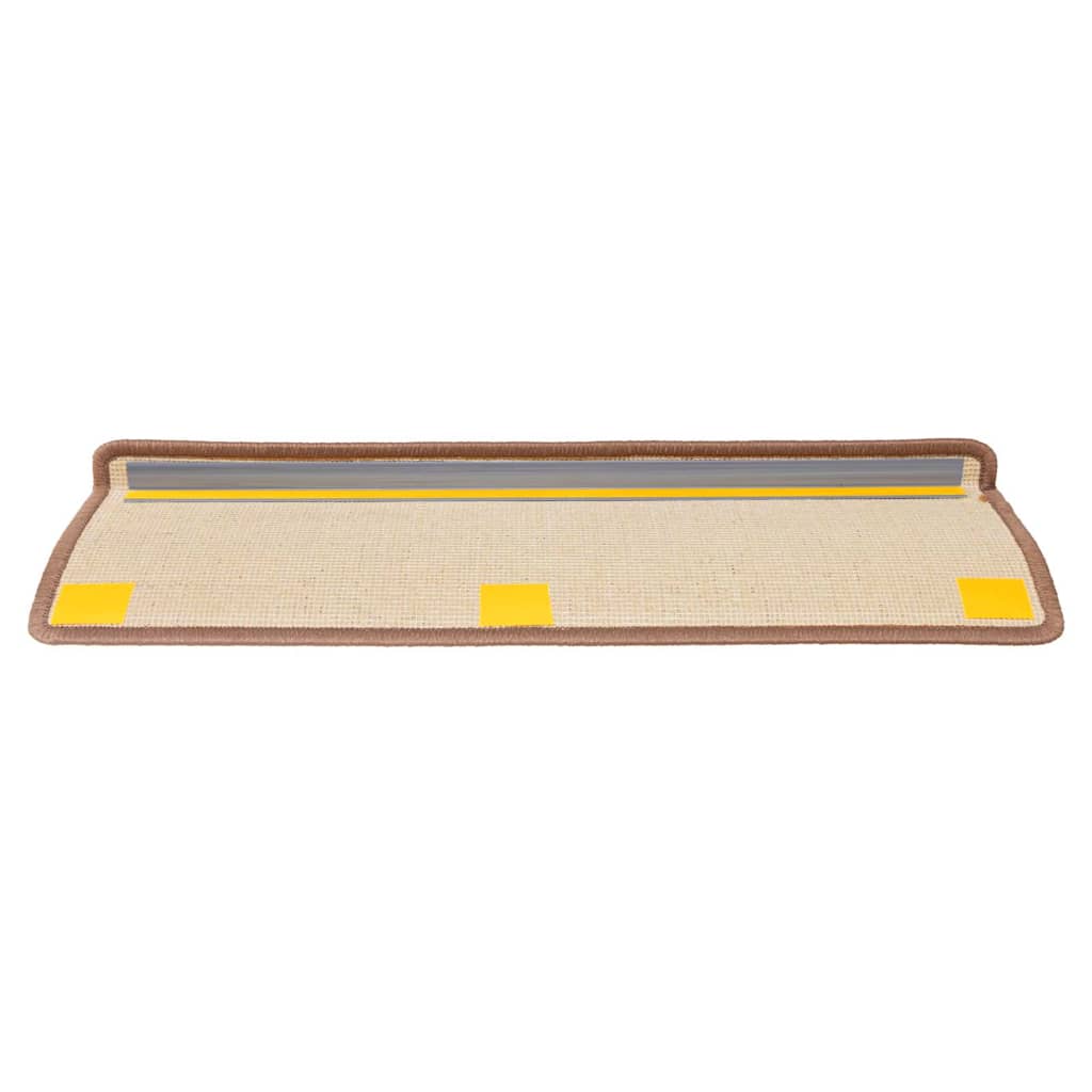 Stair Mats 30 pcs 65x21x4 cm Brown Rectangular Edge