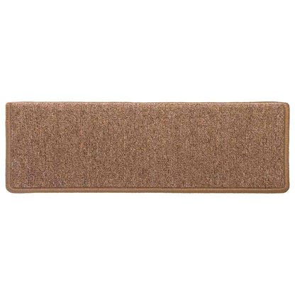 Stair Mats 30 pcs 65x21x4 cm Brown Rectangular Edge