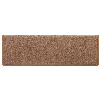 Stair Mats 30 pcs 65x21x4 cm Brown Rectangular Edge