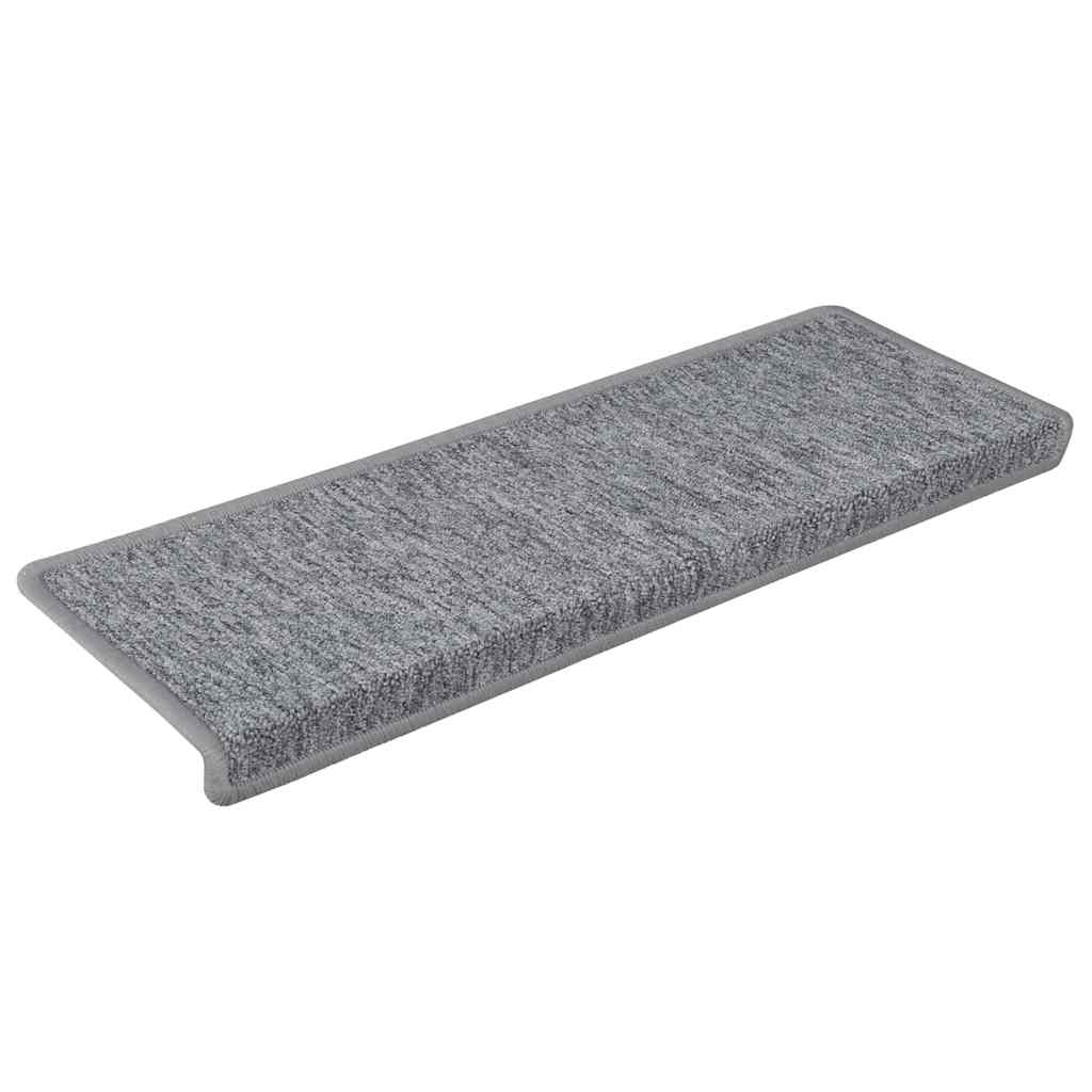 Stair Mats 30 pcs 65x21x4 cm White and Grey Rectangular Edge
