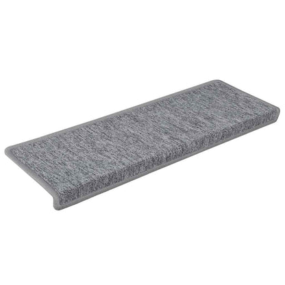Stair Mats 30 pcs 65x21x4 cm White and Grey Rectangular Edge