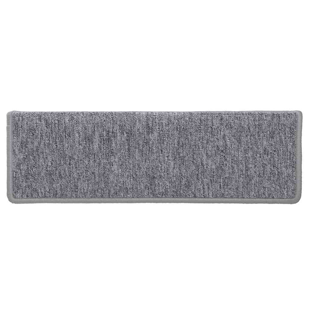 Stair Mats 30 pcs 65x21x4 cm White and Grey Rectangular Edge