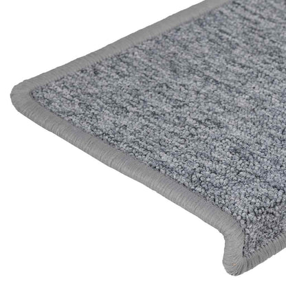 Stair Mats 30 pcs 65x21x4 cm White and Grey Rectangular Edge